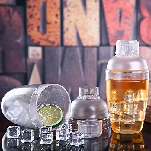 Bar Transparent Good Grips PC Resin No Rust Milk Tea Cocktail Martini Shaker (530ML)