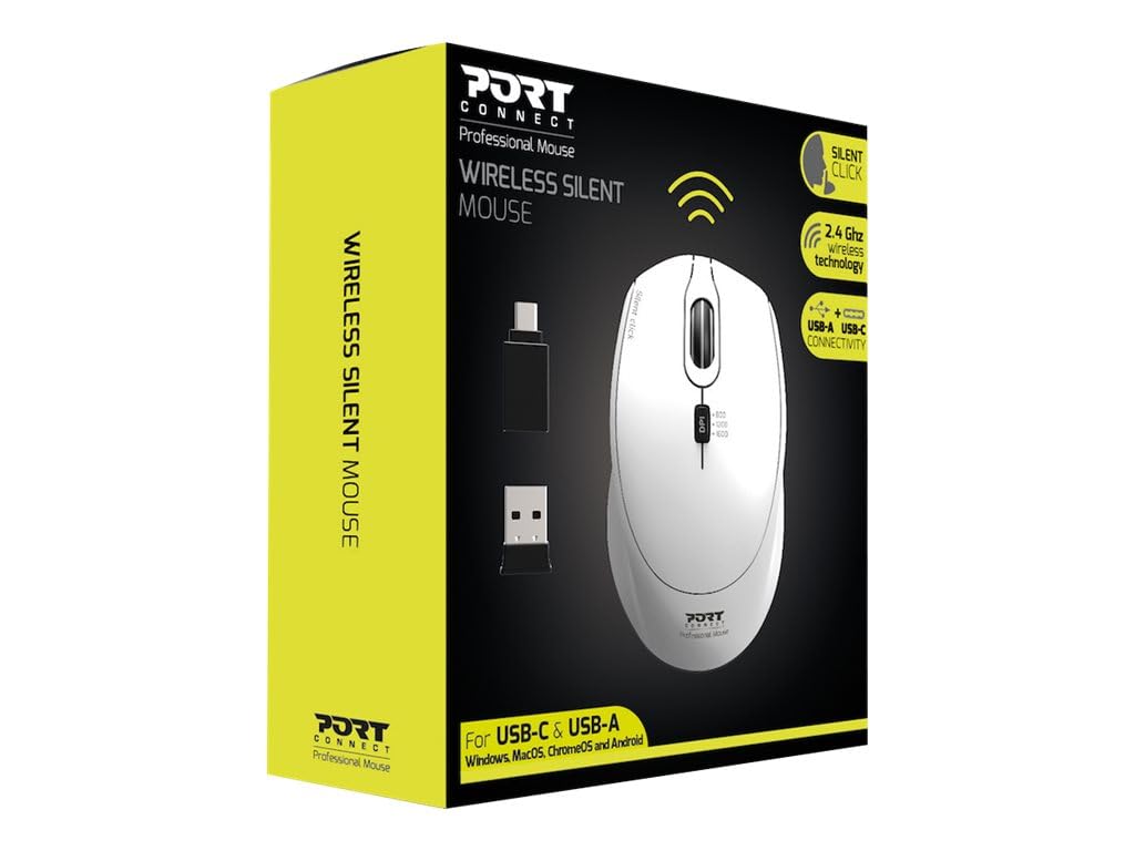 Port Designs Wireless Silent Mouse White