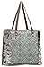 Myra Bags Floral Chic Canvas Tote Teal Cow