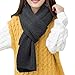 Vbiger Unisex knitted Scarf Warm Wrap Shawl Thickened Winter Infinity Scarf for Men and Women (Dark Grey)