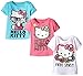 Hello Kitty Girls' Big Girls' 3 Pack T-Shirt Shirt, Multi Color Free Spirit, 10