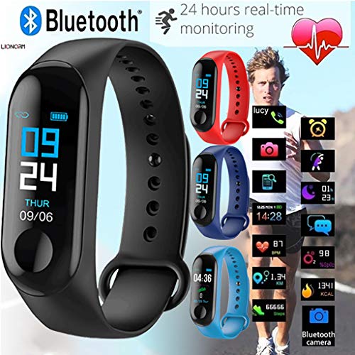 DZTZ Fitness Tracker Watch, Activity Tracker with Heart Rate Monitor Blood Pressure Monitor, Pedometer Watch with Sleep Monitor Smart Bracelet Watch with Step Counter, Calorie Counter (Light Blue)