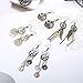 Hanpabum 4pairs Steampunk Drop Dangle Earrings For Women Men Vintage Punk Clockwork Hook Earrings Halloween Jewelry