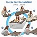 Etekcity Twin Size Comfort Air Mattress- Blow Up Bed Inflatable Mattress Raised Airbed with Built-in Pump for Guest, Camping, Height 18