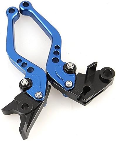 Motorstar One Pair Adjustable Short Brake Clutch Levers Blue for Honda CBR1000RR FIREBLADE 2004 2005 2006 2007 (H-33/F-33) Box