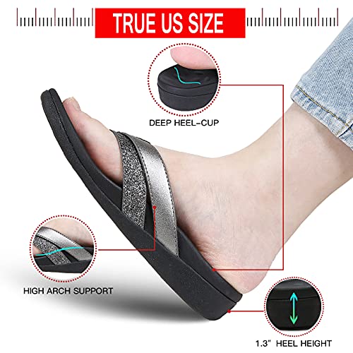 Best Plantar Fasciitis Foam Women Sandals for Flat Feet, High Arch