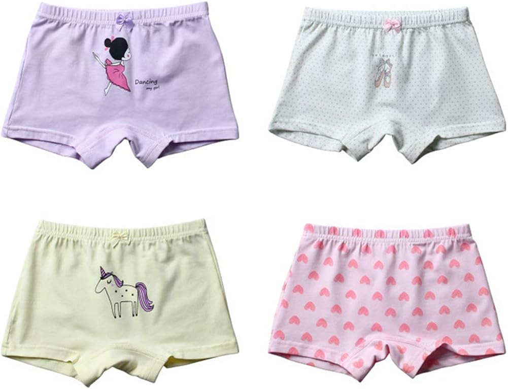 FORUSKY Culottes Interiores para niña de algodón Suave, Juego de 4 ...