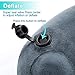 Purefly Inflatable Travel Pillow Soft Velvet Neck Support Pillows for Airplanes Car and Home Washable Cover with Portable Pack sack