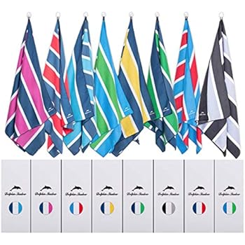 Dolphin Shadow Microfiber Beach Towel: XXL (200x90cm ,78x35) Sand Free ,Huge ,Oversized ,Large In Designer Carry Pouch & Gift Box & Fast-Drying, Pool, Sports Blanket & Camping & Yoga