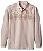 Haggar Men's Long Sleeve Double Jacquard Knit Polo