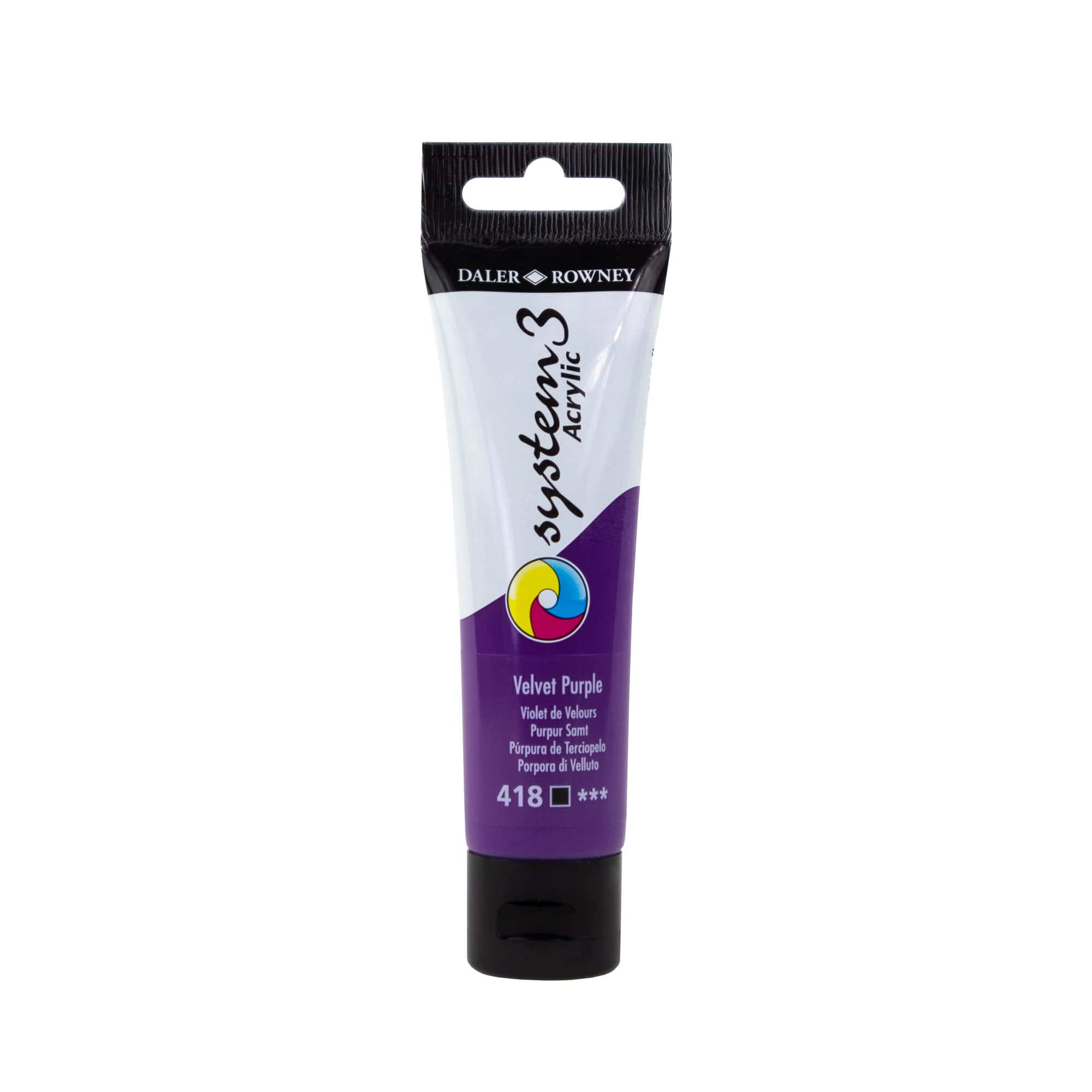 Daler-Rowney System3 Acrylic Paint, Plastic Tube, 2oz - 59 ml, Velvet Purple