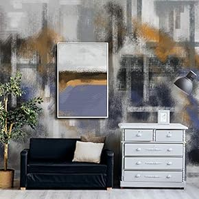 Framed Canvas Wall Art for Living Room, Bedroom Abstract Colors Painting Canvas Prints for Home Decoration Ready to Hang - 16x24 inches