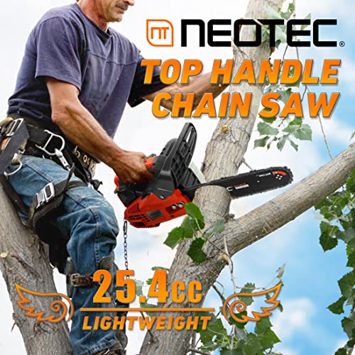 NEO-TEC 12 Inch Top Handle Gas Chainsaw 25.4cc 2-Stroke Portable Small Gas photo 9