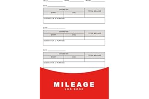Mileage Log Book: Simple Mileage Log Book
