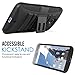 Nexus 6 Case - MoKo Shock Absorption Scratchproof Full Body Rugged Cover Holster Belt Clip Kickstand Protective Case for Google Nexus 6 (2014), BLACK