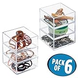 mDesign Hair Accessory Stacking Cube Organizers for