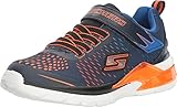 Skechers Boys' S Lights Erupters II Lava Arc Sneaker,Navy/Orange,US 2 M