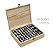 The Luxe Engraved Essential Oil Box (68-Bottles Capacity) – Natural Pine Wooden Travel Case for 5ml-15ml Aromatherapy Bottles, Rollers and Droppers – Smooth Finished Surface