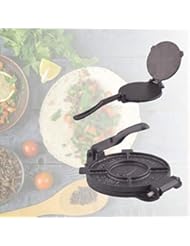 ARC Tortilla Press 6.5 inch, Cast Iron Tortilla Maker Include 100 Pcs Parchment Paper, Heavy Duty Tortillera Pataconera, Flour Tortilla Press, Roti Maker, Taco Maker, Taco Press, Black Gray
