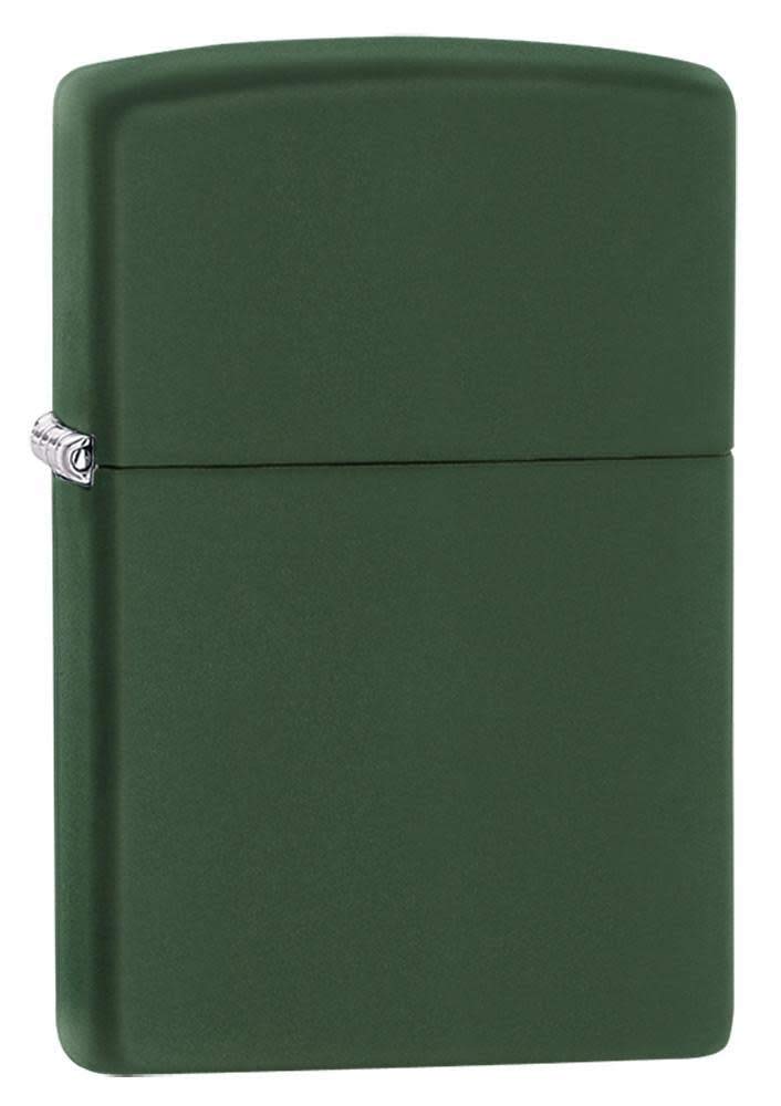 Zippo Windproof Lighter - Classic Model - Green Matte Finish - Refillable for Lifetime Use - Adjustable Flame - Gift Box - Metal Construction - Made in USA