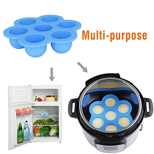 Silicone Egg Bites Molds for Instant Pot Accessories Fit for Instant Pot 5/6/8 qt and Pressure Cooker FDA Approved Baby Food Storage Container Tray with Lid - Thumbnail 2