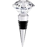 Shuiniba Decorative Crystal Wine and Beverage Bottle Stopper for Wine,Made of Zinc Alloy and Glass,Reusable Plug with Gift Box (1pcs Crystal)