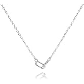 Oweisong Gold Pendant Necklace for Women Dainty Oval Diamond Necklaces 14K Gold Plated Jewelry Trendy Personalized Gifts