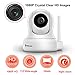 1080P Home Wireless Security Camera, Pan/Tilt Control, 4x Digital Zoom, Night Vision and Two-Way Talk, Baby Pet Front Porch Monitor, 2018 updated Alternative Antenna version by Dericam, White