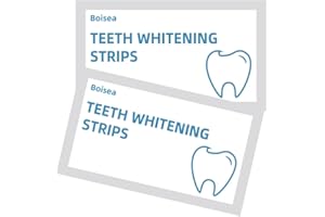 BOISEA Teeth Whitening Strips Kit for Sensitive,Non-Slip Enamel-Safe Strips for Whiter Teeth(7 Strips)