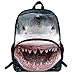 VEEWOW 16-Inch Children Yawning Great White Shark Shark Backpack For Boys Girls Animal Bags For Kids (D930)
