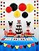 Threemart Colorful Party Supplies Yellow Black Red for Birthday Decorations Garland