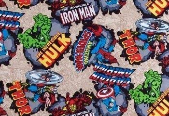 Black Ironman Red Spiderman Green Hulk Window Curtain Valance made from Marvel Comics Super Hero Cotton Fabric 43