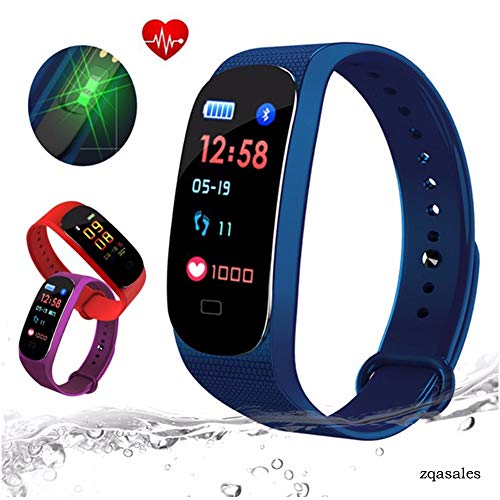 zqasales Fitness Tracker, Color Screen Activity Tracker Heart Rate Monitor,Steps Counter IP67 Waterproof Smart Watch Calorie Counter Watch Pedometer Sleep Monitor Kids Women Men (Blue) - Thumbnail 7