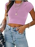 Women's Summer Cute Short Sleeve High Neck Double