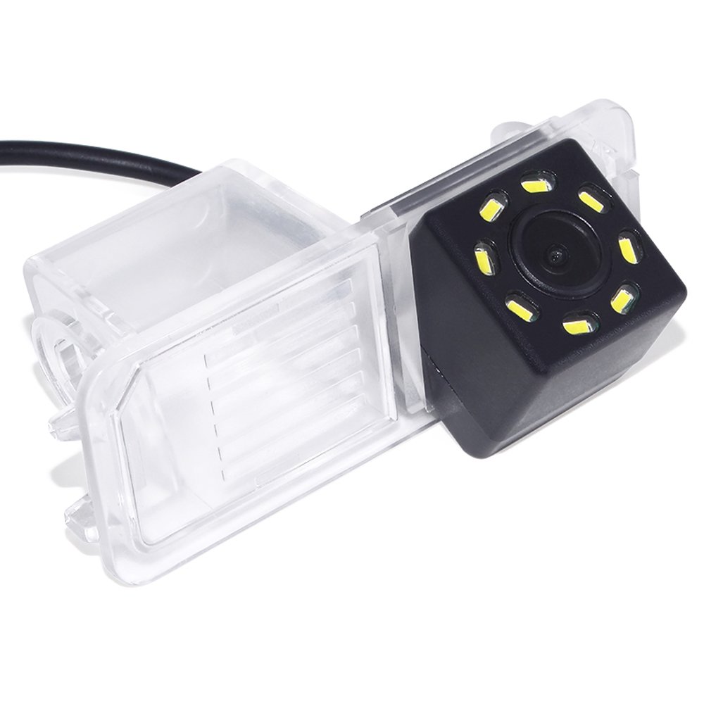 Waterproof High Definition Color Wide Viewing Angle License Plate Car Rear View Camera with Night Vision replacement for Passat CC Skoda Superb Seat altea Golf 6 Polo