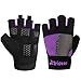 Trideer Padded Workout Gloves for Men - Gym Weight Lifting Gloves with Wrist Wrap Support, Full Palm Protection & Extra Grips for Weightlifting, Exercise, Cross Training, Fitness, Pull-up