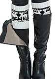 VAMEI Women Autumn Crochet Knit Boot Cuffs Short Patterns Leg Warmers Socks