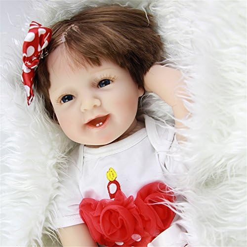 22 Inch Baby Reborn Silicone Newborn Baby Doll Real Looking Collectible Children Dolls Birthday Christmas Gift Holiday Wedding Reduce Anxiety Help Autism Pregnant Women