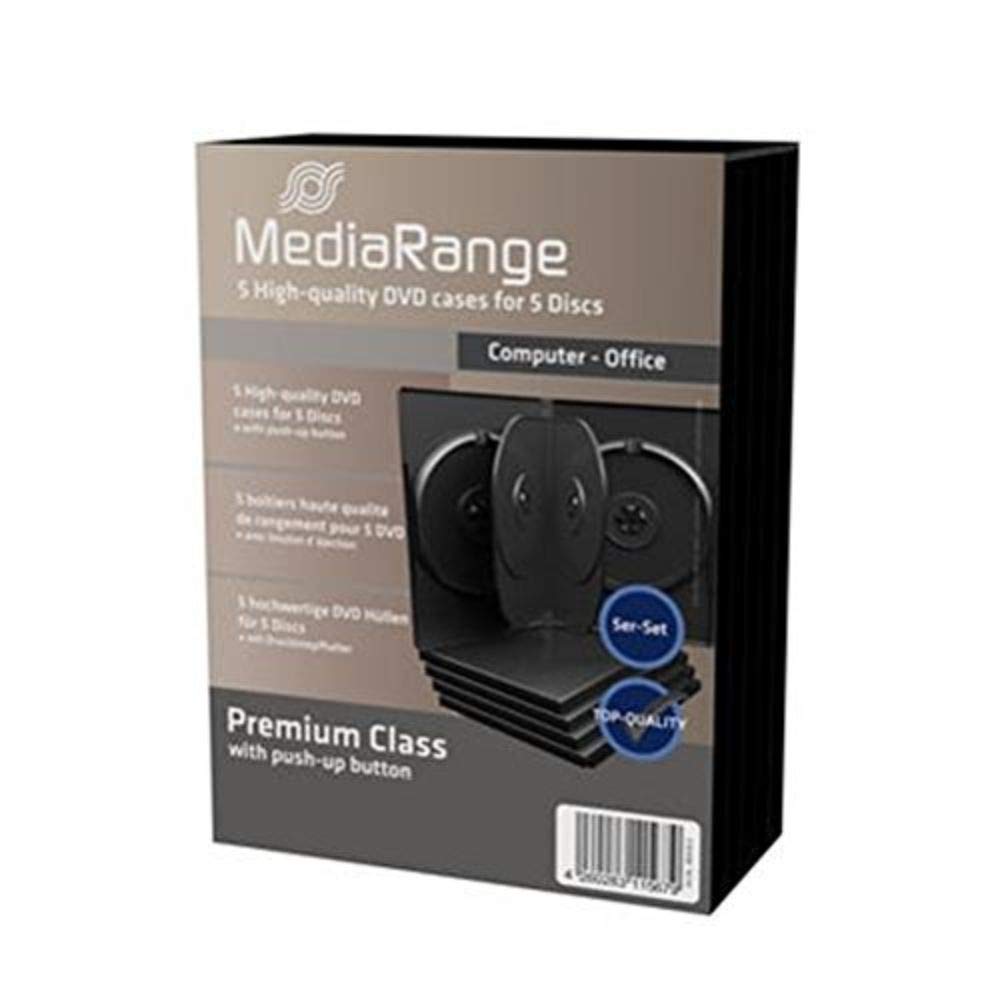 MediaRange BOX35-5 DVD Case for 5 pieces black 22mm