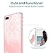 iPhone 7 Plus  Case, MASCHERI [Zen Series] Scratch Resistant [White Henna Mandala Floral Lace Design] TPU Bumper Clear Back Panel Hybrid Case Cover for Apple iPhone 7 Plus  - Clear