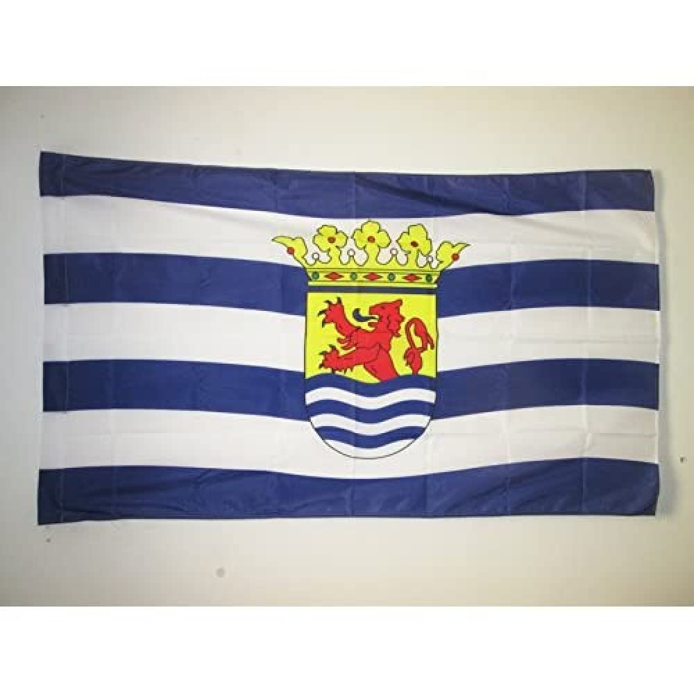 AZ FLAG - Province of Zeeland Flag - 2x3 Ft - Zeeland Banner with Sleeve - 100% Polyester - Fade Resistant - Vivid Colors - 2' x 3' Feet - 90x60 Cm