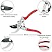 Pruning Shears OBED - 8” Professional Bypass - Hand Pruners with Durable SK-5 Sharp Stainless Steel Blade - Tree Hand Clippers with Ergonomic Pvc Coated Handle and Safety Lock Gardening Shears Tools