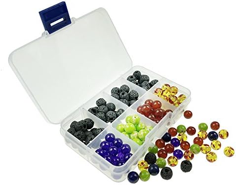 8mm 160pcs beads packed in box to DIY Jewelry Bracelet Necklace including lava/Turquoise/Purple/Rsin amber beads