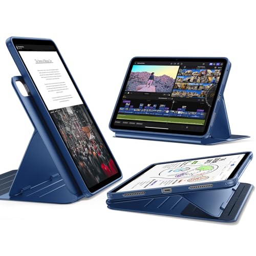 ESR für iPad Air 13 Zoll M4/M3/M2 Hülle (2026/2025/2024), drehbare Hülle mit Abnehmbarer Magnetabdeckung, Ständer im Hoch-/Querformat, 9 Standwinkel,