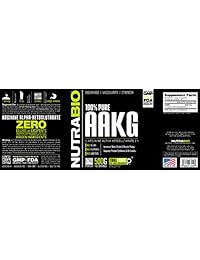 nutrabio 100% puro AAKG (L-Arginina Alpha ketoglutarate) – 500 gramos – Óxido Nítrico...