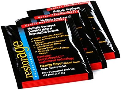 RestorAGE Free-form Amino Acid Supplement + Targeted Nutrition for Active Living, Muscular Health, Cognitive Acuity (3 Packets 1 Weekend Trial Supply)