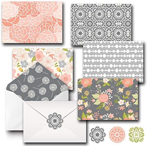 20 Pack 4x6 All Occasion Assorted Floral Blank Note Cards