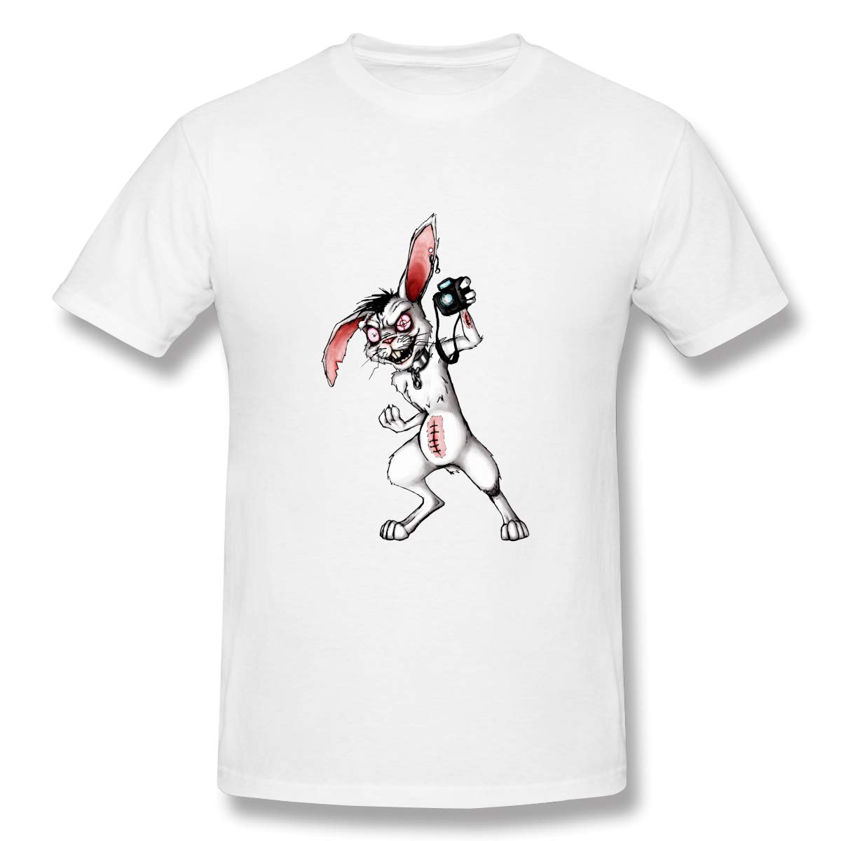 Hlodtrvdl Rabbit Rabbit Of Drawing Kille Summer Air Permeability Handsome Leisure Time Short Sleeve T Shirt