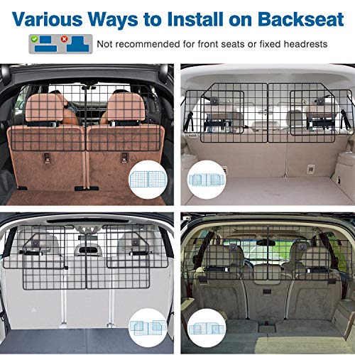 Vetoos Car SUV Dog Barrier, Vehicles Pet Divider Gate for Trunk Cargo Area Extendable for