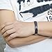 JFUME Magnetic Bracelet for Men Black Bracelet Jewellery with Blue Carbon Fiber Link Removal Tool 8.5